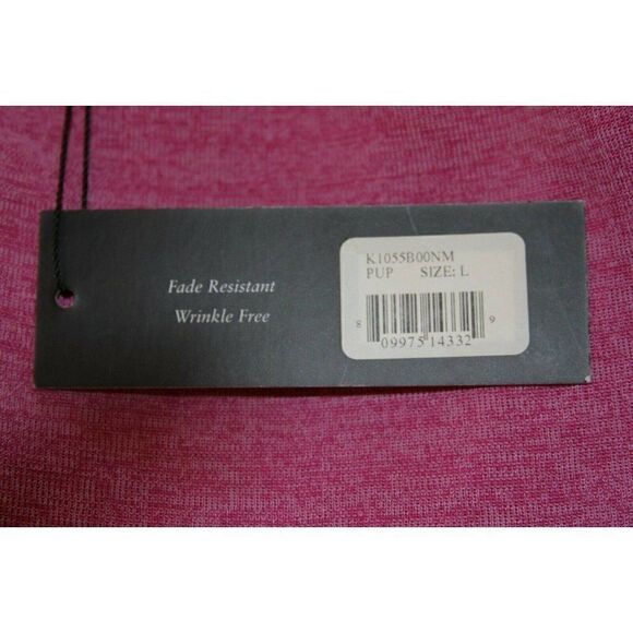 Misook Knit Top Sleeveless Pink Wrinkle Free Tunic Side Slits Womens Large NEW - Picture 7 of 8